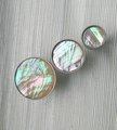 Round Iridescent Abalone Shell Drawer pull/Pearl Cabinet pull/mother of pearl door handle/light abalone knob/shell furniture hardware