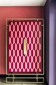 Gold Brass hidden handle with retro pattern/flush fitting cabinet pull/gold strip drawer pull/furniture hardware/mid century modern design