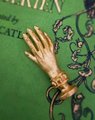 Creepy gold hand shaped door handle/Quirky brass Cabinet Pull/Gold Drawer Handle/Unique door Knob/ furniture hardware/Drinks cabinet handle