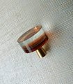 Coffee brown ombre lucite acrylic Cabinet Pull/Gold Door Handle/mid century modern/Cabinet hardware/retro drawer pull/cabinet door handle