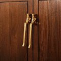 Shiny gold brass thinking man cabinet handle/Man shaped figure door handle/Abstract man figurine drawer handle/Art Brass furniture hardware