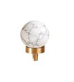 Semi precious stone ball drawer knob/Crystal drawer pull/Round gemstone cabinet handle/Crystal and brass door knob/Quartz crystal handle