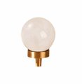 Semi precious stone ball drawer knob/Crystal drawer pull/Round gemstone cabinet handle/Crystal and brass door knob/Quartz crystal handle