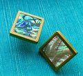 Square mother of pearl drawer pull/Pearl and brass cabinet pull/Mother of Pearl door handle/Pearl drawer knob/Pearl Furniture Hardware/MOP
