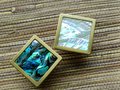 Square mother of pearl drawer pull/Pearl and brass cabinet pull/Mother of Pearl door handle/Pearl drawer knob/Pearl Furniture Hardware/MOP