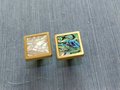 Square mother of pearl drawer pull/Pearl and brass cabinet pull/Mother of Pearl door handle/Pearl drawer knob/Pearl Furniture Hardware/MOP