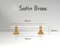 Gold brass and clear lucite cabinet bar pull handle/Acrylic drawer handle/lucite furniture hardware/brass transparent resin cabinet handle