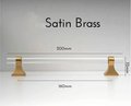 Gold brass and clear lucite cabinet bar pull handle/Acrylic drawer handle/lucite furniture hardware/brass transparent resin cabinet handle
