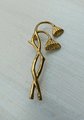 Gold brass Art Noveau style poppy stalk door handles/Complementary seed head design wardrobe handles/Botanical gold brass drawer pulls