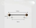 Silver bar handle with semi precious stone balls/Colourful cabinet handle/Stone furniture hardware/crystal drawer pull/Silver cabinet pull