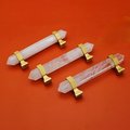 Luxury hexagonal white quartz crystal cabinet bar handle with gold or silver fixings/gemstone drawer pull/semi precious stone door handle
