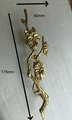 A pair of gold flower blossom drawer handles/2 gold brass branch and flower design cabinet pulls/Flower shaped wardrobe door handles