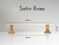 Gold brass and clear lucite cabinet bar pull handle/Acrylic drawer handle/lucite furniture hardware/brass transparent resin cabinet handle