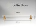 Gold brass and clear lucite cabinet bar pull handle/Acrylic drawer handle/lucite furniture hardware/brass transparent resin cabinet handle