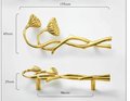 Gold brass Art Noveau style poppy stalk door handles/Complementary seed head design wardrobe handles/Botanical gold brass drawer pulls