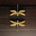 Gold brass dragonfly cabinet pull/Dragonflies drawer knob/Dragonfly drawer handle/brass furniture hardware/home improvement/unique handle