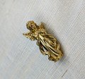 Gold brass Angel door handle/Guardian Angel Cabinet Pull/Gold Fairy drawer pull/Gold angelic themed furniture hardware/Sweet Angel door knob