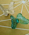 Glass butterfly drawer knob/Butterfly cabinet handle/Butterfly furniture hardware/nursery door handle/Children's decor/Butterfly door knob