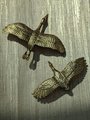 Brass Flying Egret Cabinet Pull/Gold Crane Door Handle/Stork shaped drawer handle/gold furniture hardware/Oriental Bird Cabinet Handle