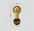 Crystal and gold brass drop handle/Semi precious stone drop drawer pull/Brass cabinet pull/Crystal furniture hardware/Dresser door handle