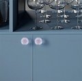 Antique style decorative glass door knobs/Vintage style glass cabinet handles/IKEA hack drawer pull/Decorative glass door handle/Ornate knob