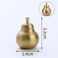 Golden pear cabinet pull/Gold brass pear door knob/Autumn theme decor/Brass drawer handle/home improvement/Gold pear door handle/Fruit knob