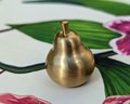 Golden pear cabinet pull/Gold brass pear door knob/Autumn theme decor/Brass drawer handle/home improvement/Gold pear door handle/Fruit knob