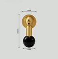 Crystal and gold brass drop handle/Semi precious stone drop drawer pull/Brass cabinet pull/Crystal furniture hardware/Dresser door handle