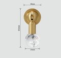 Crystal and gold brass drop handle/Semi precious stone drop drawer pull/Brass cabinet pull/Crystal furniture hardware/Dresser door handle
