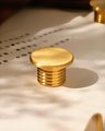 Industrial chic drawer pull/Gold or Silver solid brass cabinet knob/Brass screw design door knob/Man cave brass hardware/Classic drawer knob