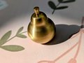Golden pear cabinet pull/Gold brass pear door knob/Autumn theme decor/Brass drawer handle/home improvement/Gold pear door handle/Fruit knob