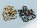 Gold or bronze octopus cabinet pull/Brass Kracken drawer knob/Octopus drawer handle/quirky furniture hardware/deep sea door knob/Fun handles