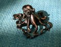 Gold or bronze octopus cabinet pull/Brass Kracken drawer knob/Octopus drawer handle/quirky furniture hardware/deep sea door knob/Fun handles