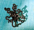Gold or bronze octopus cabinet pull/Brass Kracken drawer knob/Octopus drawer handle/quirky furniture hardware/deep sea door knob/Fun handles