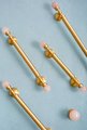 Geometric pink crystal and brass bar handle/Semi precious stone and brass drawer pull/unique cabinet handle/IKEA hack/wardrobe door handle