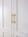 White marble and brass bar handle/Stone and brass drawer pull/unique cabinet handle/IKEA hack/wardrobe door handle/Geometric shaped hardware
