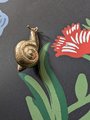 Gold Garden Snail Cabinet Pull/Snail shaped solid brass door handle/Snail drawer pull/Quirky door knob/ DIY brass Furniture hardware