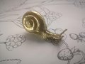Gold Garden Snail Cabinet Pull/Snail shaped solid brass door handle/Snail drawer pull/Quirky door knob/ DIY brass Furniture hardware