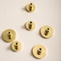 Mid century modern gold door knob/textured gold brass drawer handle/cut metal cabinet pull/gold furniture hardware/retro button door knob