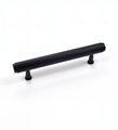 Black knurled texture bar handle/Matte black cabinet handle with grip texture/Black drawer pull for kitchen/Matte black knurled door handle