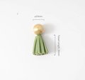 Gold brass and leather tassel drawer handle/Brass and leather tassel cabinet pull/Colourful leather and brass door handle/Leather hardware