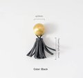 Gold brass and leather tassel drawer handle/Brass and leather tassel cabinet pull/Colourful leather and brass door handle/Leather hardware