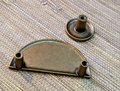 Oil Rubbed Bronze Sun Ray Cabinet Pull/Bronze Art Deco Door Handle/Semi circle drawer Knob/Brass furniture hardware/Aged Brass Drawer Pull