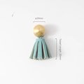 Gold brass and leather tassel drawer handle/Brass and leather tassel cabinet pull/Colourful leather and brass door handle/Leather hardware