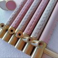 Baby pink Leather and Brass cabinet handle/Leather drawer pull/Light Pink door handle/Leather door knob/Leather handle/Leather hardware