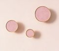 Baby pink Leather and Brass cabinet handle/Leather drawer pull/Light Pink door handle/Leather door knob/Leather handle/Leather hardware