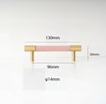 Baby pink Leather and Brass cabinet handle/Leather drawer pull/Light Pink door handle/Leather door knob/Leather handle/Leather hardware
