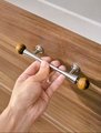 Silver geometric bar handle for kitchen bedroom or bathroom makeover/mid century drawer pull/bright coloured door furniture/stone door knob