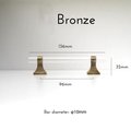 Aged brass and clear lucite cabinet bar pull handle/Acrylic drawer handle/lucite furniture hardware/brass transparent resin cabinet handle