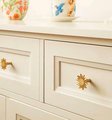 Gold brass sun door handle/star shaped drawer knob/Gold star cabinet pull/Brass furniture hardware/Nursery decor/Gold drawer pull/sunshine